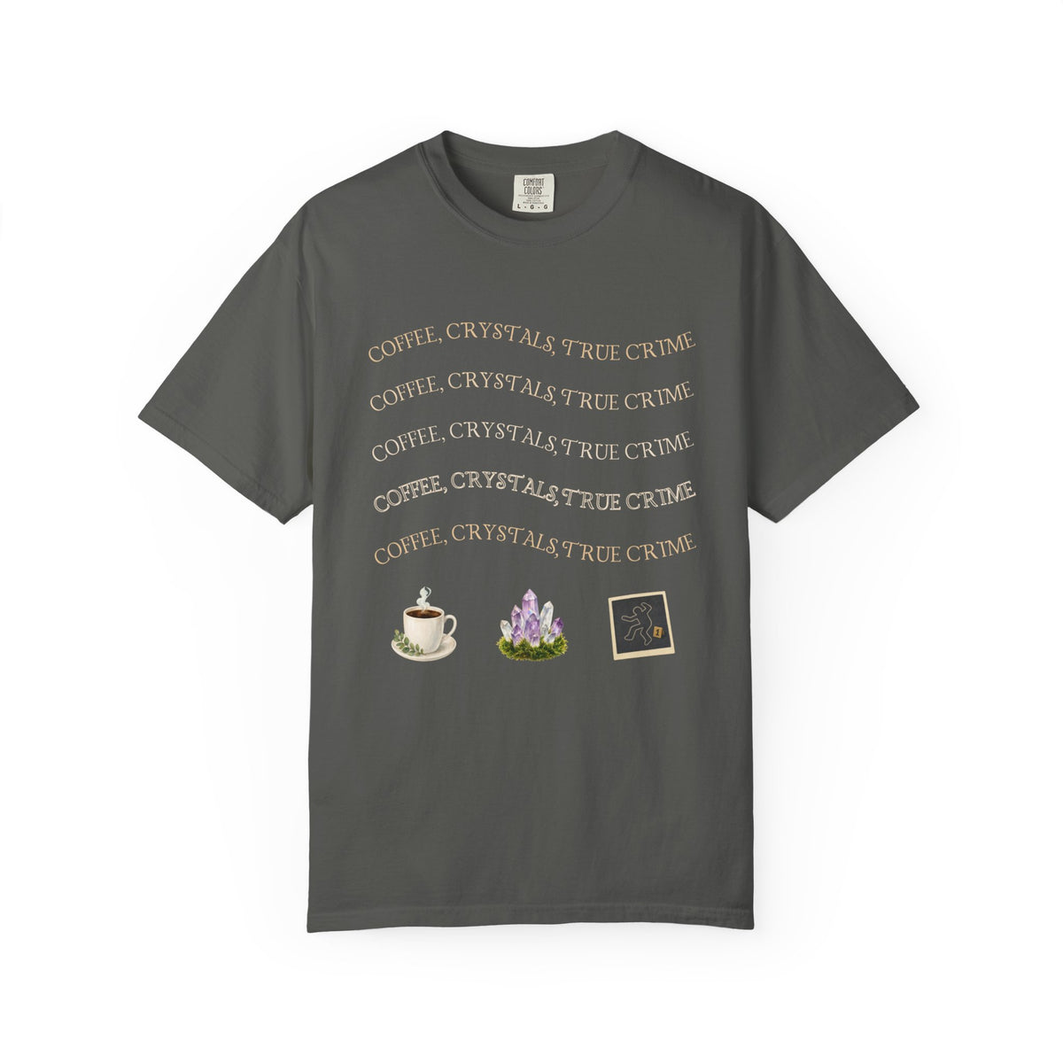 Witchy Graphic T-Shirt — 'Coffee, Tea, and Tiny Dreams' Design