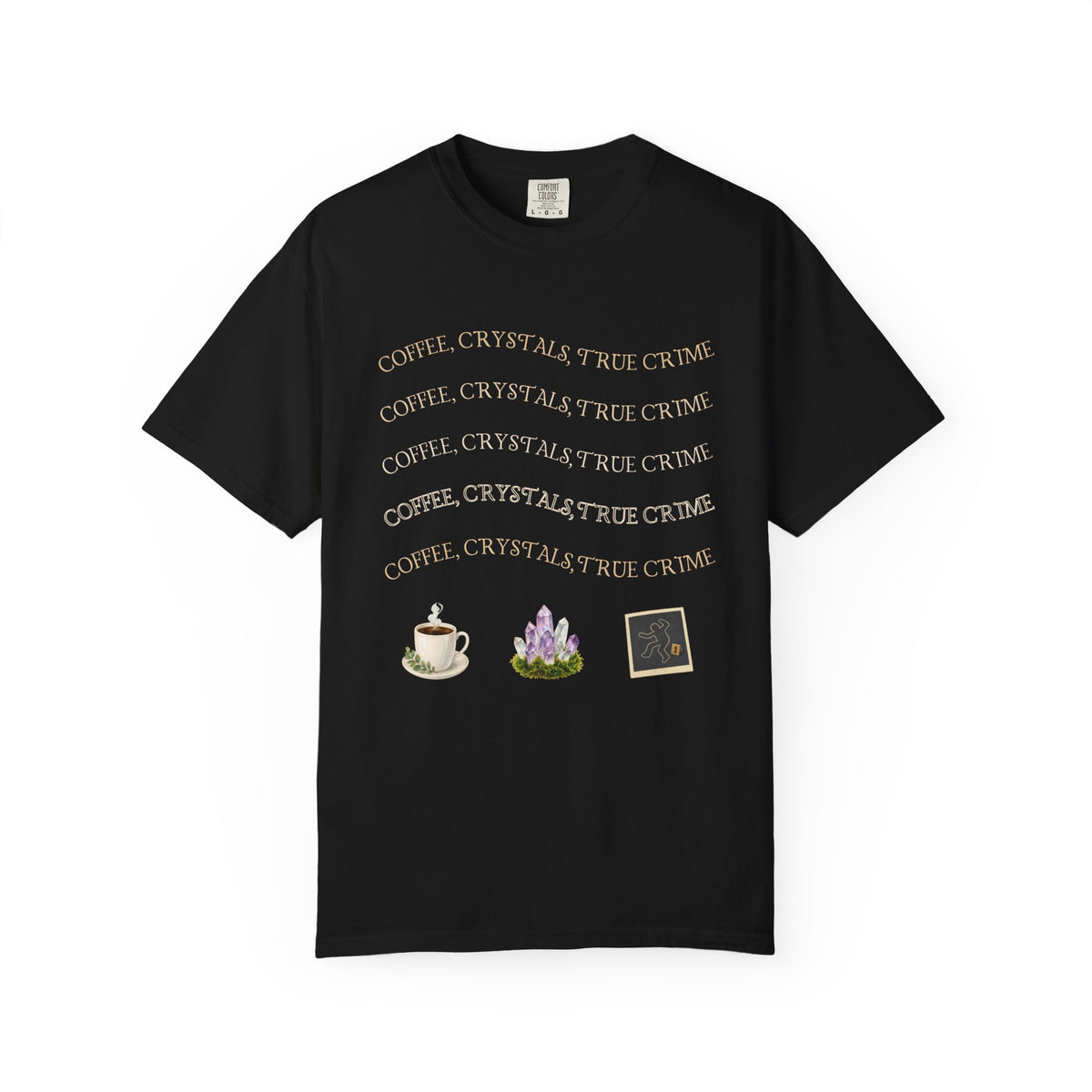 Witchy Graphic T-Shirt — 'Coffee, Tea, and Tiny Dreams' Design