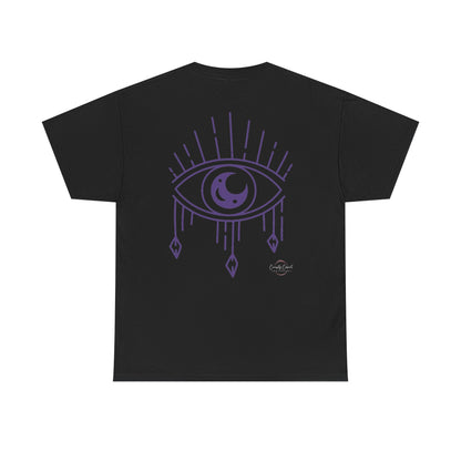 Hypervigilant Graphic Tee — Purple Dripping Eye Design
