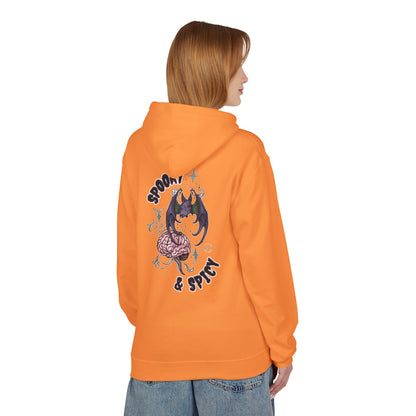 Spooky & Spicy Bat & Brain Hoodie — Halloween Gothic Graphic Hoodie