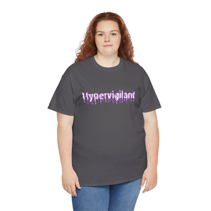 Hypervigilant Graphic Tee — Purple Dripping Eye Design
