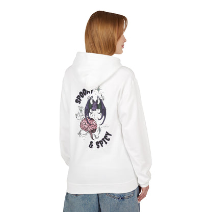 Spooky & Spicy Bat & Brain Hoodie — Halloween Gothic Graphic Hoodie