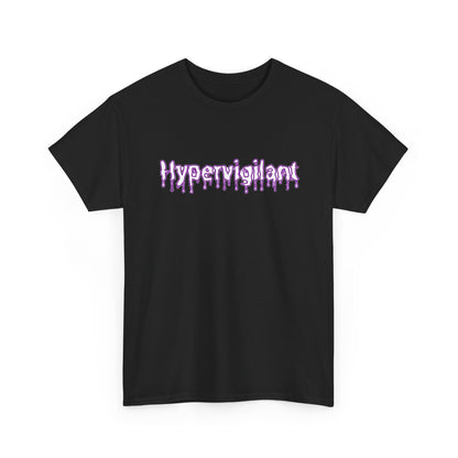 Hypervigilant Graphic Tee — Purple Dripping Eye Design