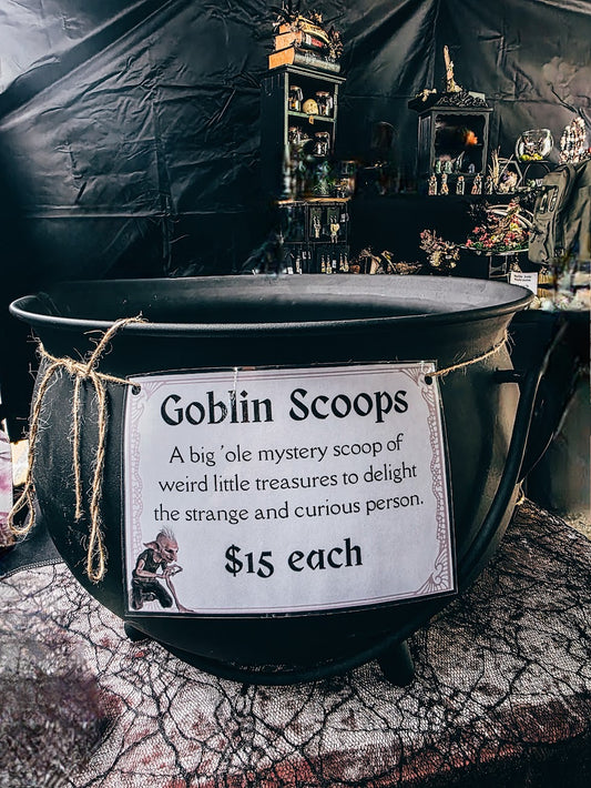 Mystic Goblin Scoop: Crystal Confetti Mystery Bag with Miniature Oddities & Curiosities