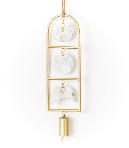 Chayana Moon Phase Mother of Pearl Wind Chime - Fair Trade