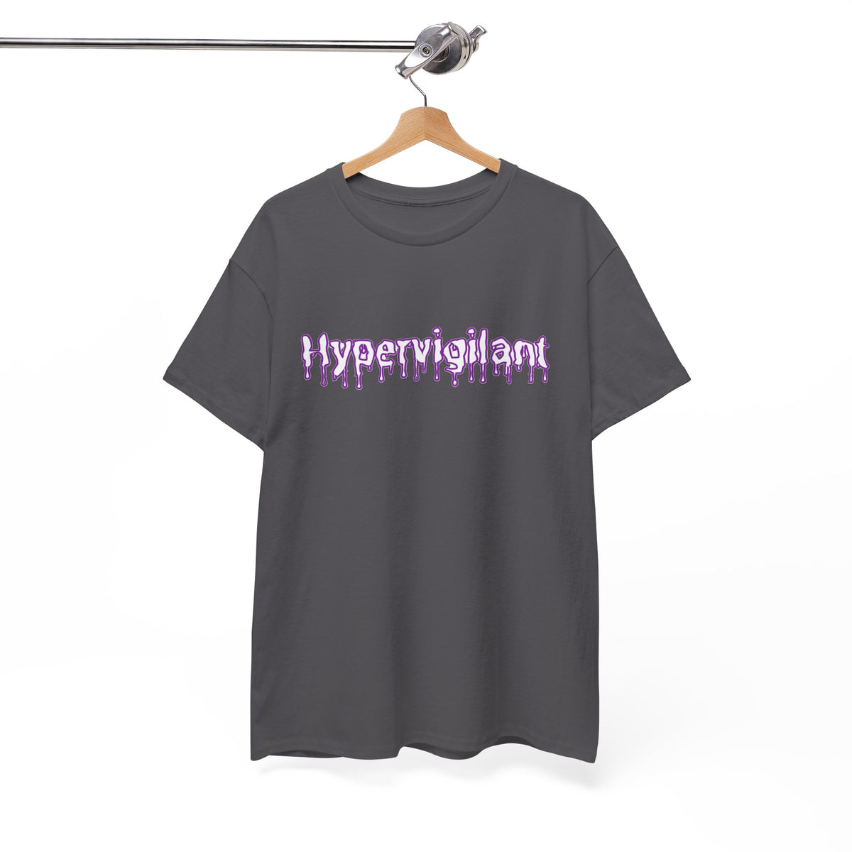 Hypervigilant Graphic Tee — Purple Dripping Eye Design