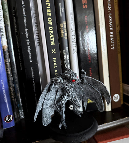 Mothman Statue, Half Scale Resin Sculpture | Cryptozoology Creature Figurine | Urban Legend Moth Man Monster Figurine, Horror Art Decor