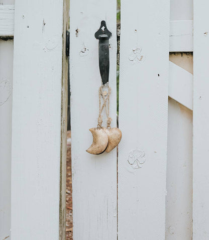 Indukala Crescent Moon Wind Chime - Rustic bell