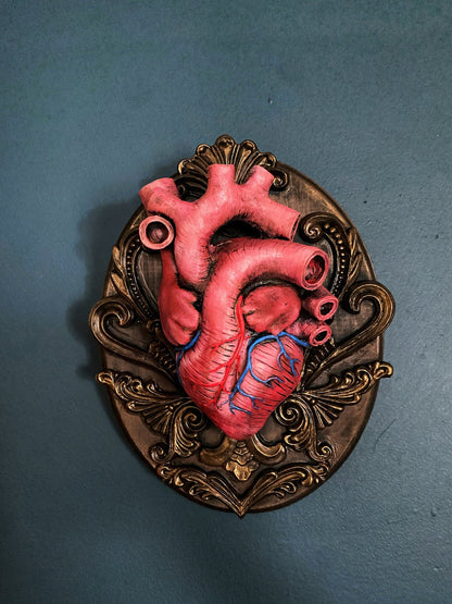 Anatomical Human Heart Wall Plaque