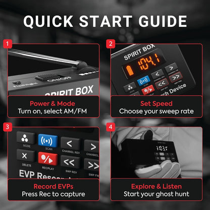 PARANORMIC Spirit Box —  Handheld EVP Ghost Hunting Kit (with 32GB SD Card)