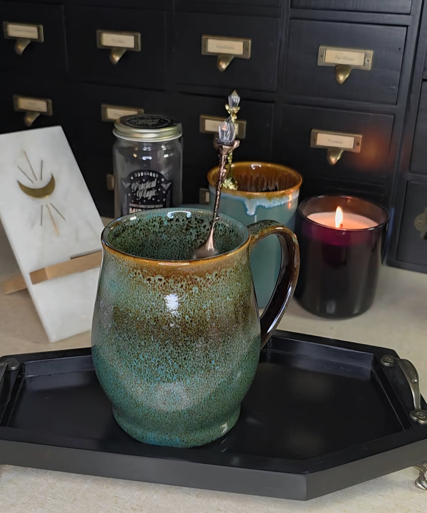 "Magic" Self-Stirring Mug - Practical Magic Prop Witchy Halloween Decor