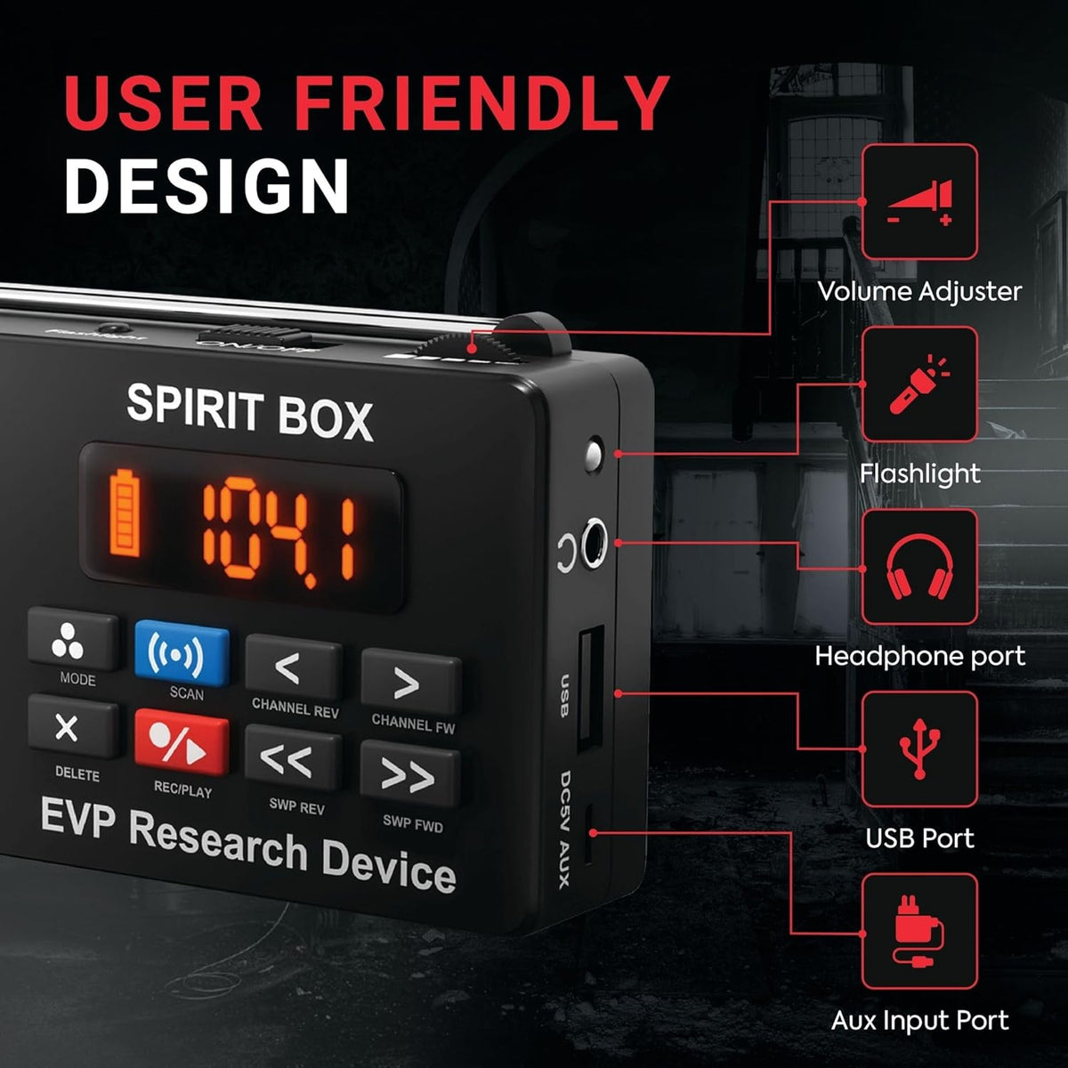 PARANORMIC Spirit Box —  Handheld EVP Ghost Hunting Kit (with 32GB SD Card)