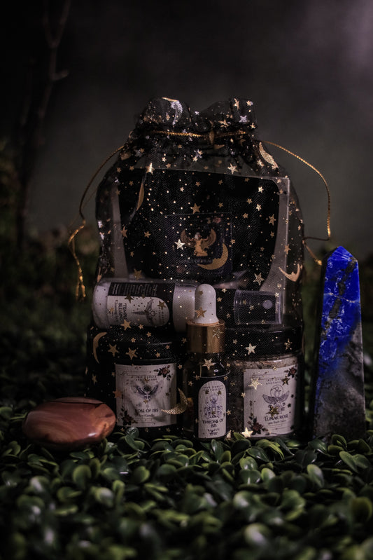 Isis Deity Ritual Kit | Divine Feminine, Healing & Sacred Wisdom Set | Candle, Ritual Oil, Cleansing Spray, Bath Tea + Bath Salts
