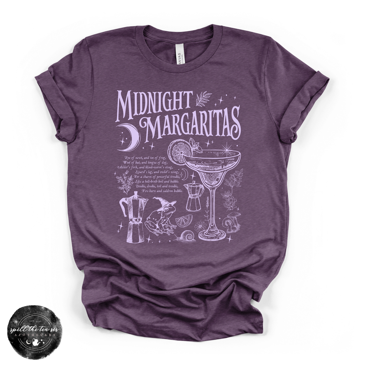 Midnight Margaritas Spell Tee | Witchy Cocktail Graphic T-Shirt