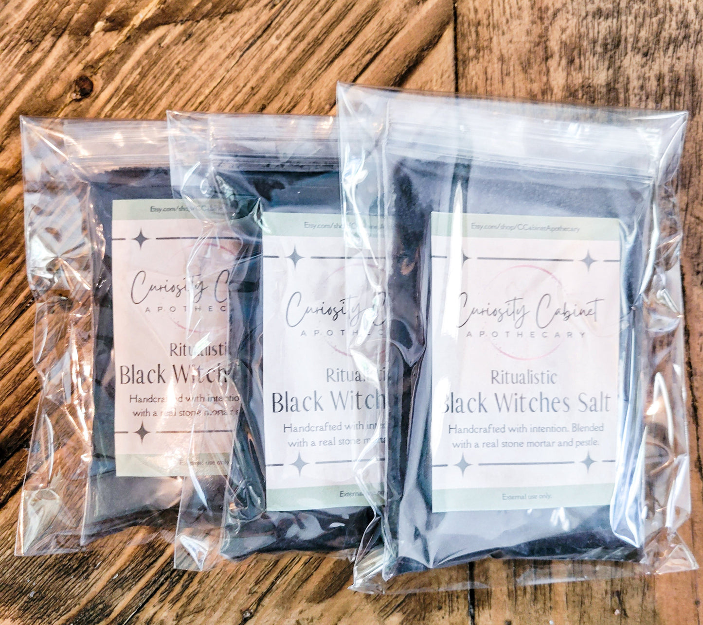 Black Witches Salt | Occult | 4 oz Bag | Magical Ritual Tool | Protection & Purification