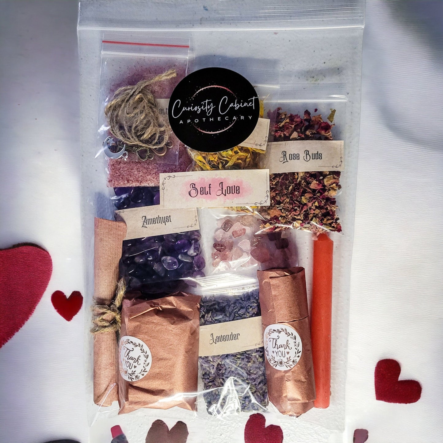 Self-Love and Confidence Spell Jar Kit - Witchcraft Talisman for Empowerment - Gift Set - Galentine Day