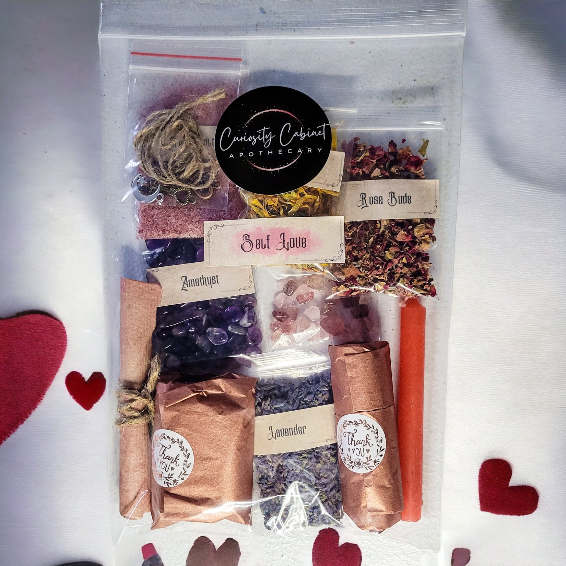 Self-Love and Confidence Spell Jar Kit - Witchcraft Talisman for Empowerment - Gift Set - Galentine Day