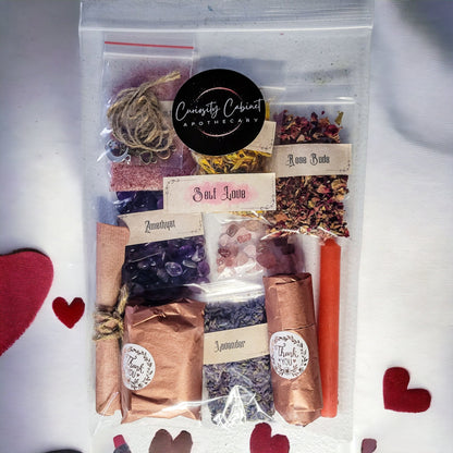 Self-Love and Confidence Spell Jar Kit - Witchcraft Talisman for Empowerment - Gift Set - Galentine Day