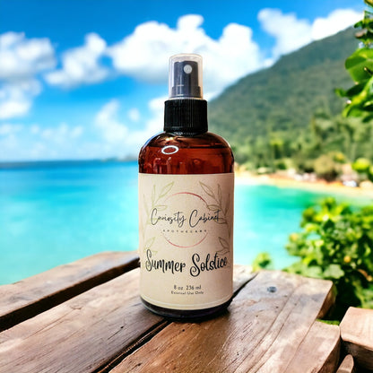 Summer Solstice Room Spray: Salty Sea, Lotus, Patchouli - 8oz Fine Mist
