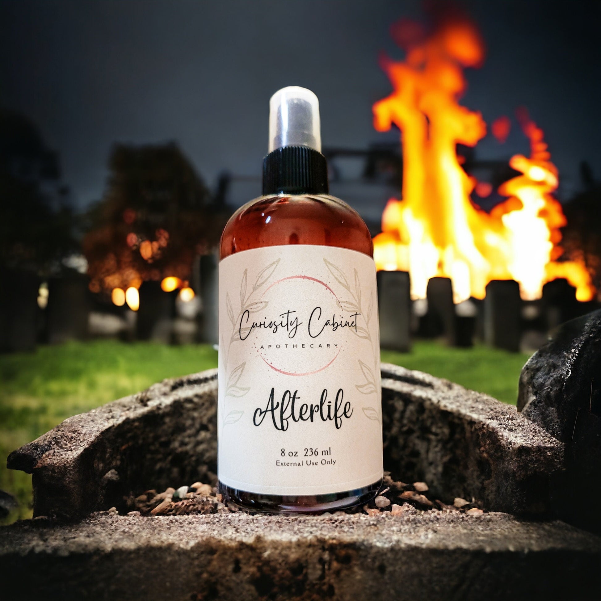 Afterlife Witchy Room Spray: Graveyard, Rose, Nag Champa - 8oz