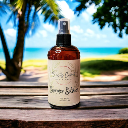 Summer Solstice Room Spray: Salty Sea, Lotus, Patchouli - 8oz Fine Mist