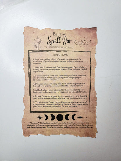 Beltane Spell Jar Kit: DIY Love & Abundance Magic, Beginner Witchcraft