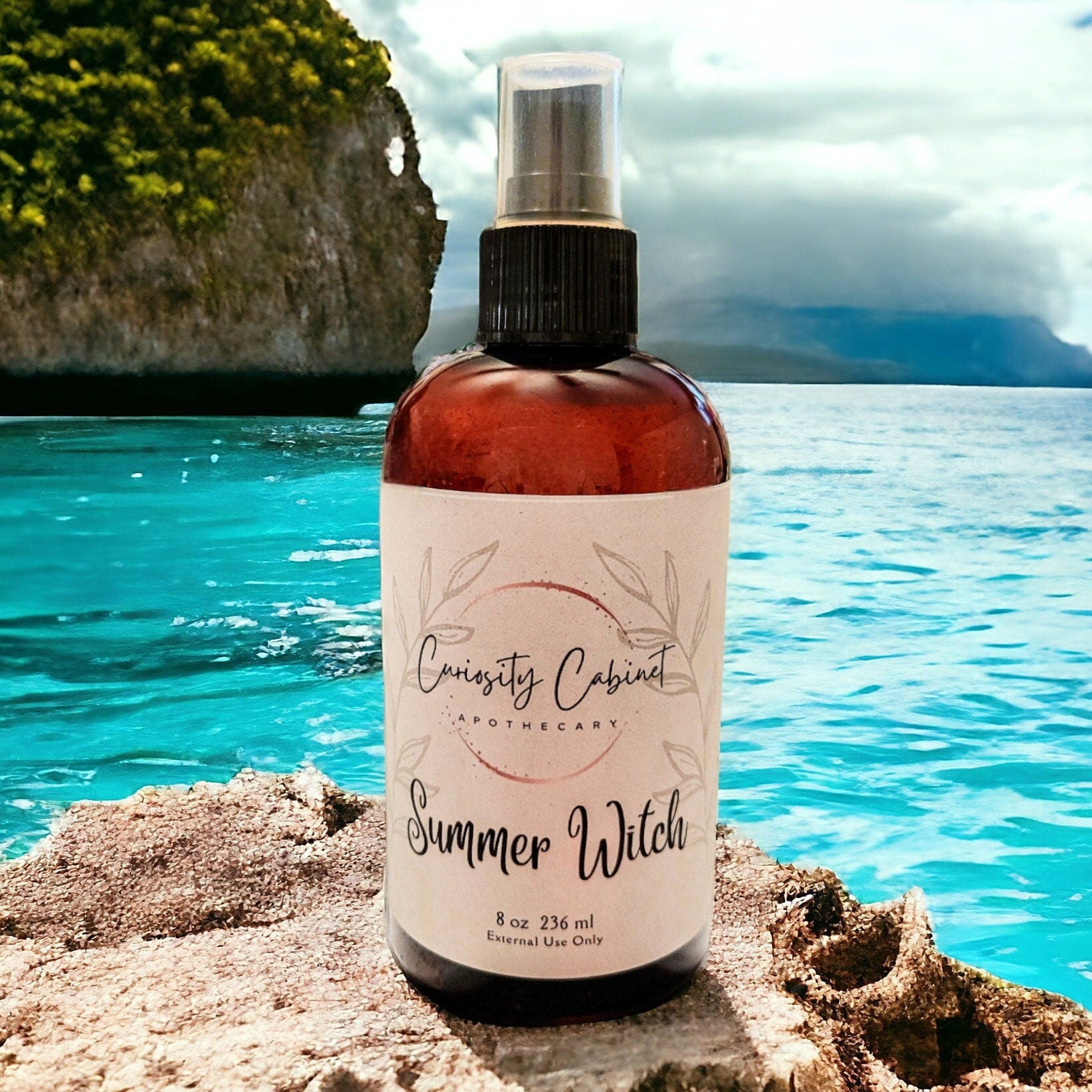 Summer Witch Essential Oil Spray: Island Life, Patchouli, Bergamot & Summer Blooms | Linen, Room, Body