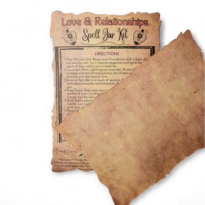 Love Spell Jar Kit: Crystals, Herbs, and Candle - Valentine Gift