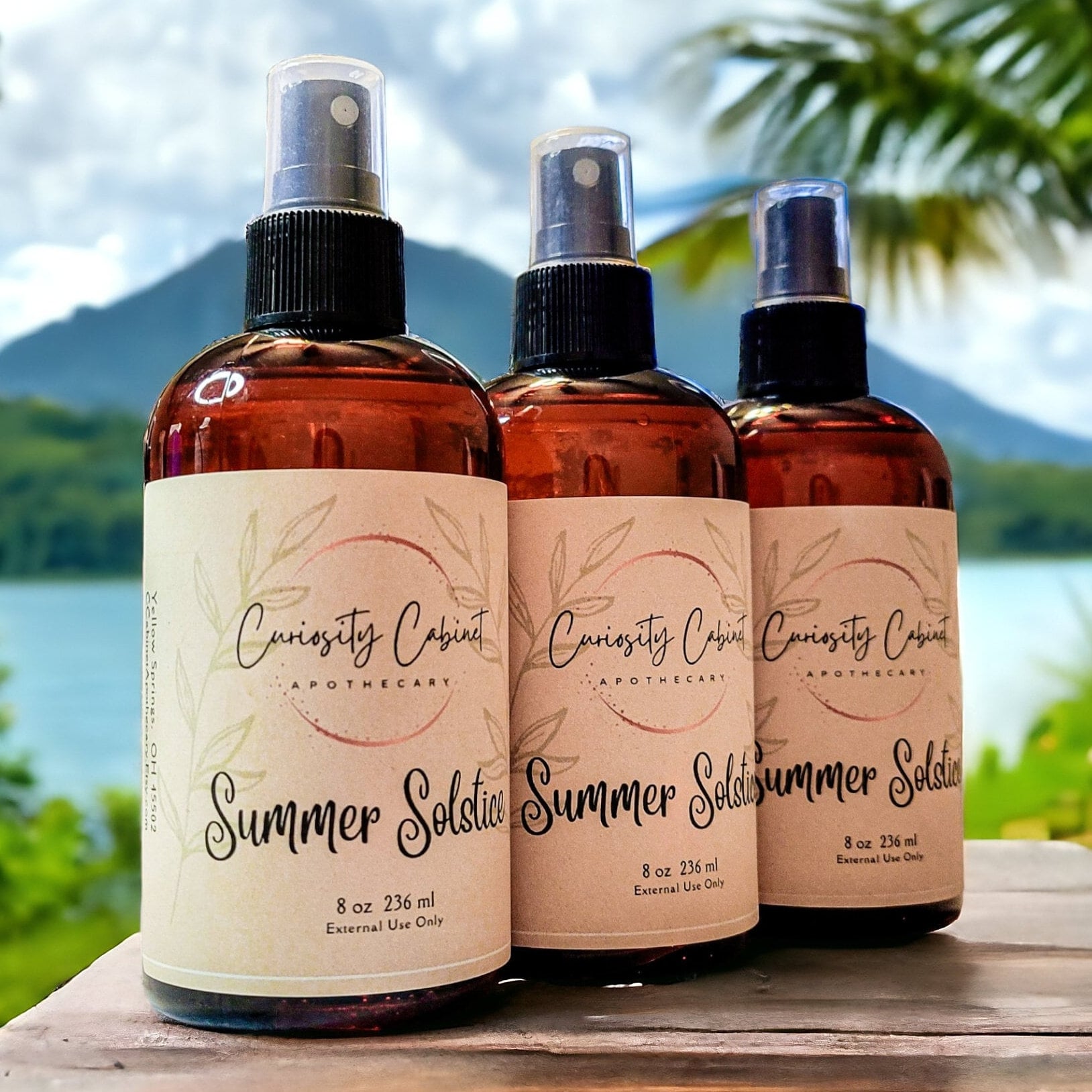 Summer Solstice Room Spray: Salty Sea, Lotus, Patchouli - 8oz Fine Mist