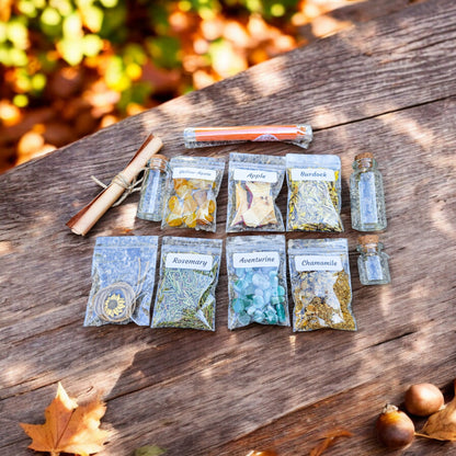 Mabon Spell Jar Kit: Harvest Herbs, Crystals, Witchcraft Supplies