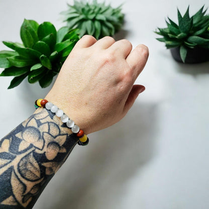 Crystal Chakra Bracelet with Gift Box: High Quality Genuine Stone Beads, Adjustable Gold Clasp - Luxury Gift for Her