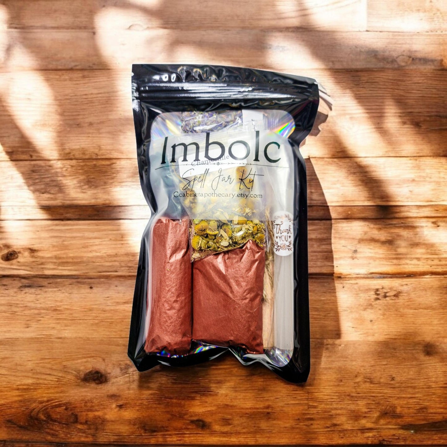 DIY Imbolc Spell Jar Kit - Herbs, Crystals & Charms - Witchy Christmas Gift
