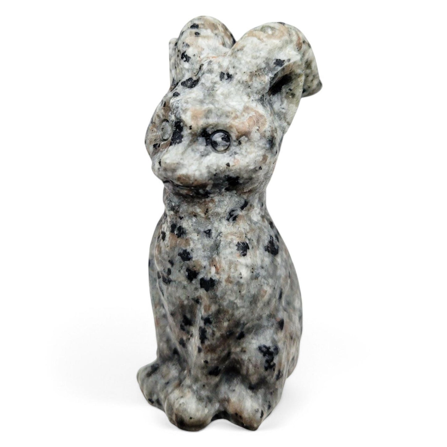 Yooperlite Horned Cat Carving | Baphomet Inspired Statue | Unique Gothic Crystal Art | UV Reactive Crystal