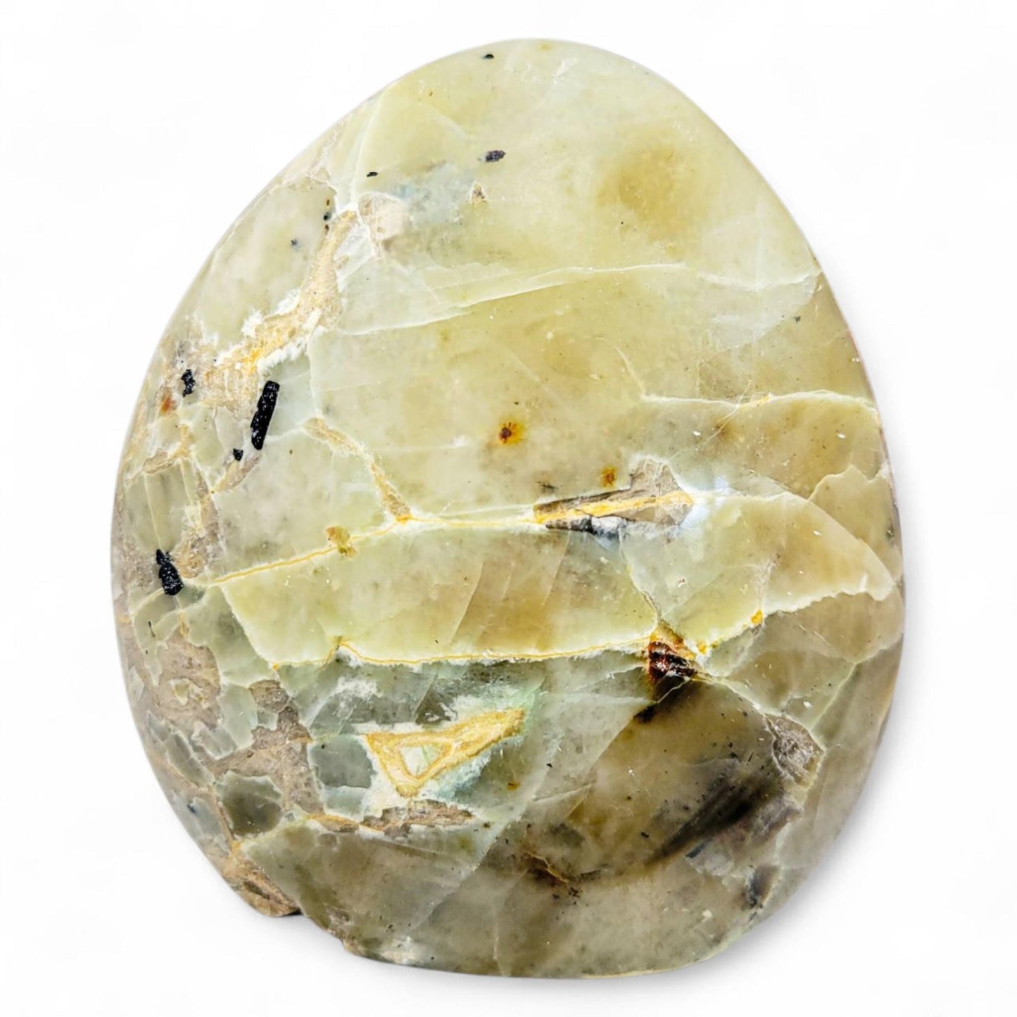 Madagascar- Large Green Moonstone Carving - 4.5 Inch Polished Crystal - 2 LBS - Standing Cut Base