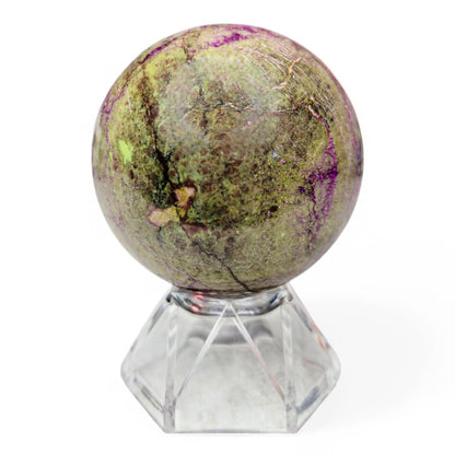Stichtite (Alantisite) Sphere | Rare Violet Crystal | Unique Gemstone | Purple Green Crystal 51.5mm 176 Grams