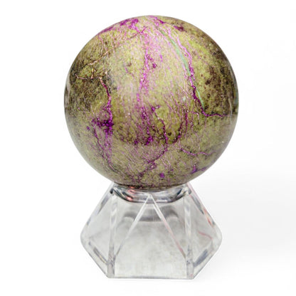 Stichtite (Alantisite) Sphere | Rare Violet Crystal | Unique Gemstone | Purple Green Crystal 51.5mm 176 Grams