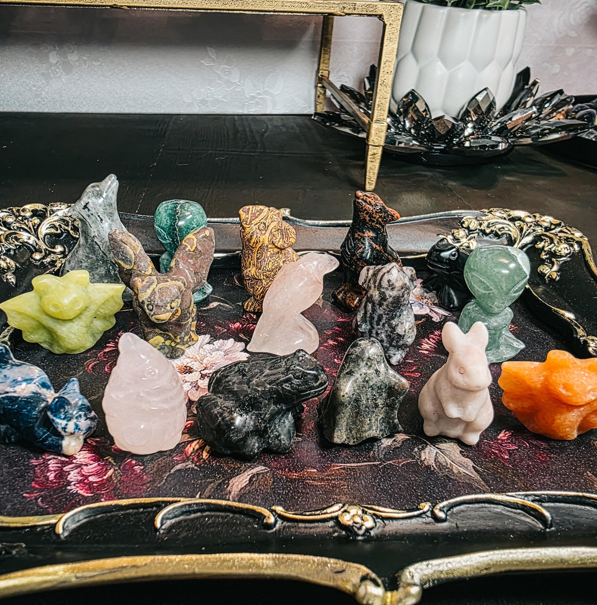 Witch's Familiar Mini Crystal Carving - Unexpected Animal Spirit - Unique Witchy Gift - Which One Will Choose You?