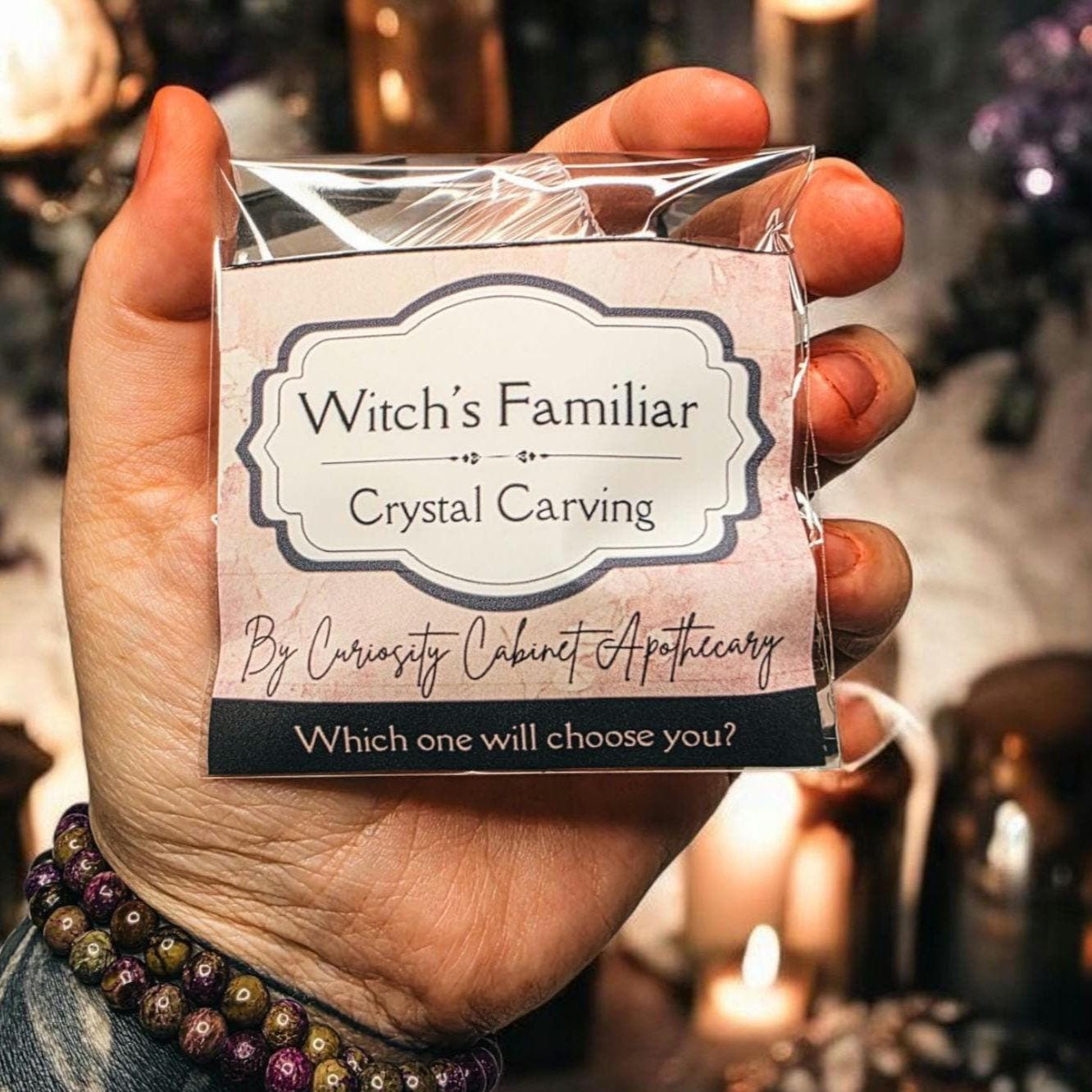 Witch's Familiar Mini Crystal Carving - Unexpected Animal Spirit - Unique Witchy Gift - Which One Will Choose You?