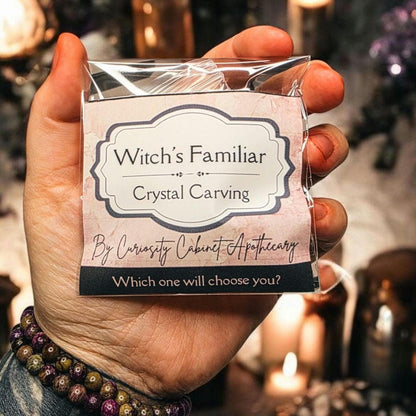 Witch's Familiar Mini Crystal Carving - Unexpected Animal Spirit - Unique Witchy Gift - Which One Will Choose You?