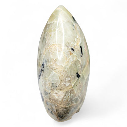 Madagascar- Large Green Moonstone Carving - 4.5 Inch Polished Crystal - 2 LBS - Standing Cut Base