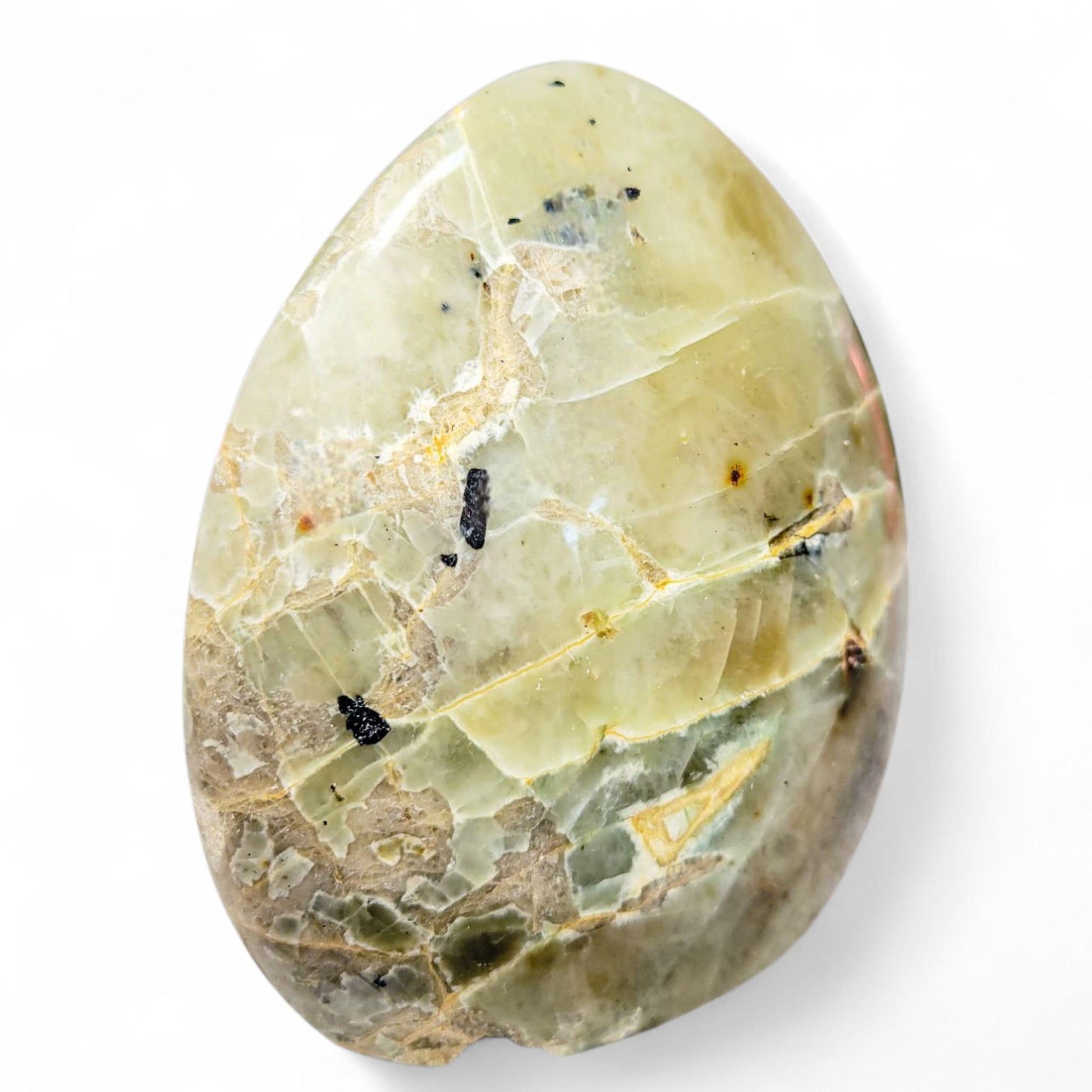 Madagascar- Large Green Moonstone Carving - 4.5 Inch Polished Crystal - 2 LBS - Standing Cut Base