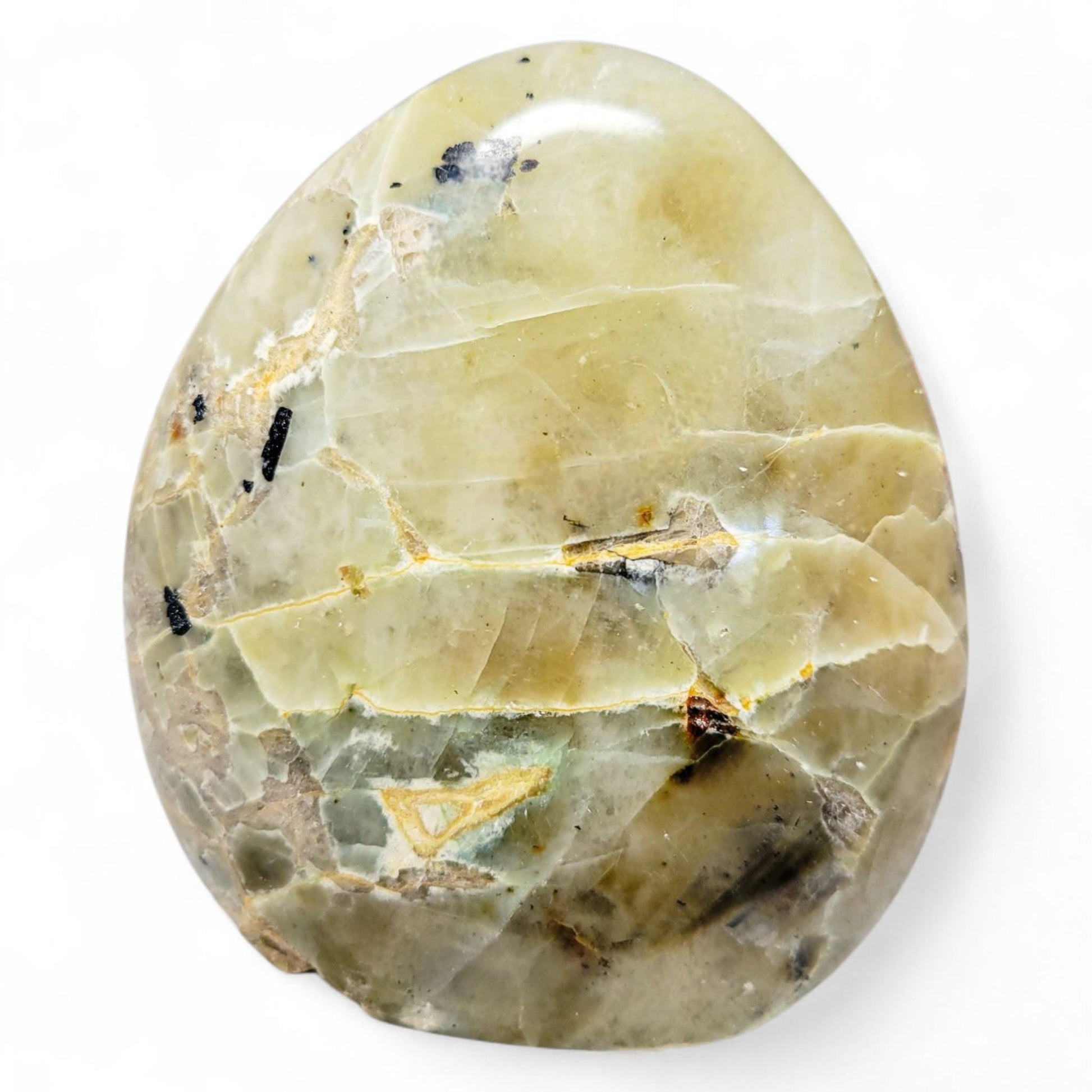 Madagascar- Large Green Moonstone Carving - 4.5 Inch Polished Crystal - 2 LBS - Standing Cut Base