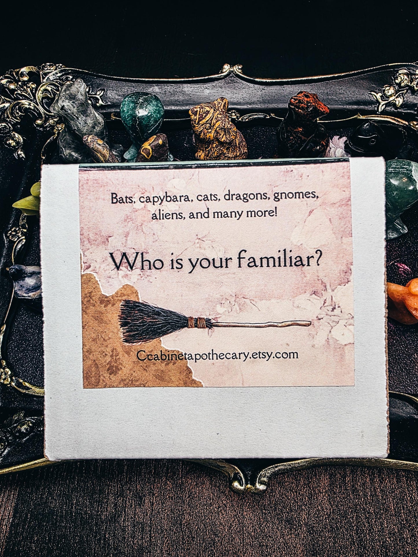 Witch's Familiar Mini Crystal Carving - Unexpected Animal Spirit - Unique Witchy Gift - Which One Will Choose You?