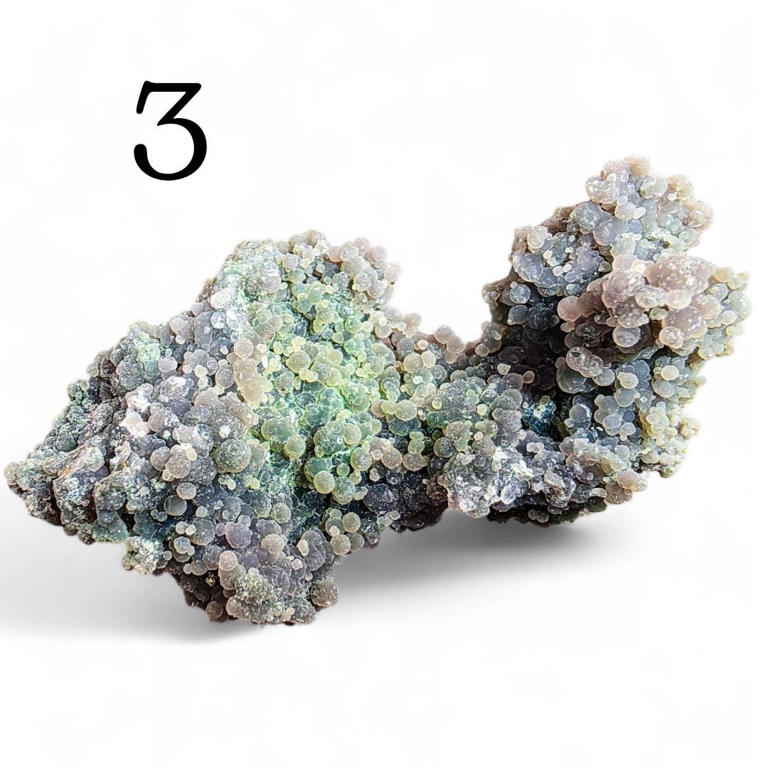 Rare Raw Grape Agate Specimen - Choose Your Unique Botryoidal Crystal - Purple Crystals
