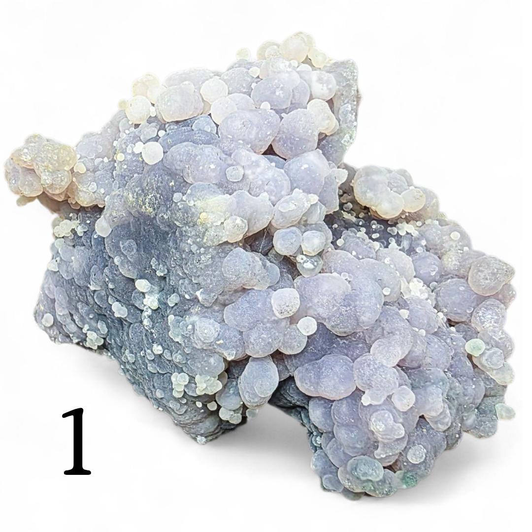 Rare Raw Grape Agate Specimen - Choose Your Unique Botryoidal Crystal - Purple Crystals