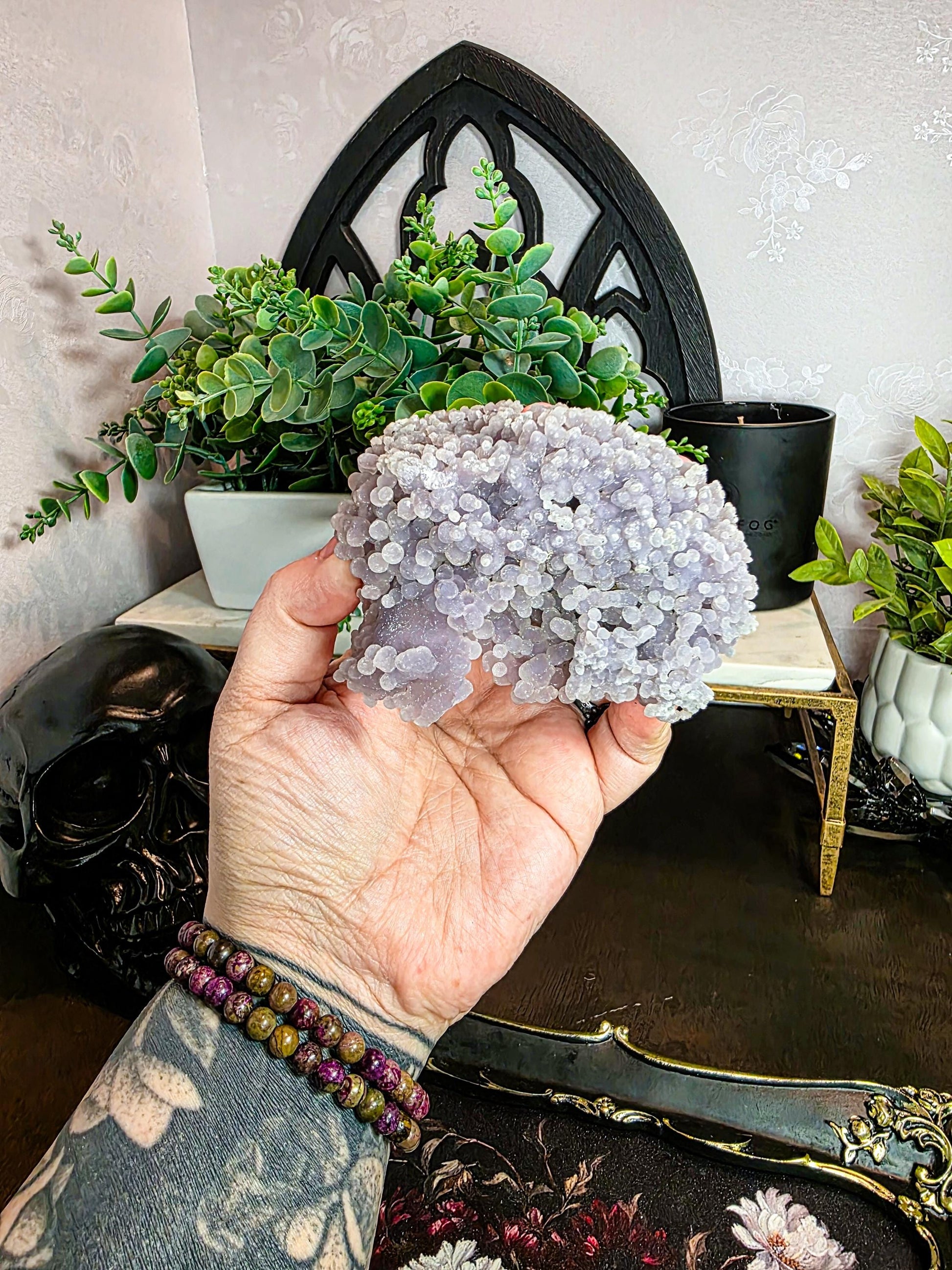 Rare Raw Grape Agate Specimen - Choose Your Unique Botryoidal Crystal - Purple Crystals