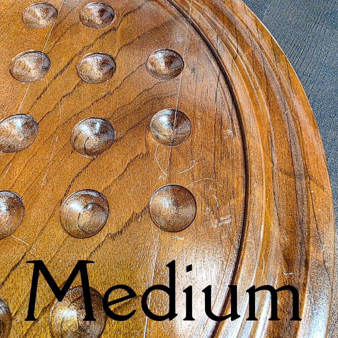 Solid Wood Solitaire Board with Crystal Marbles - Luxury Gift & Unique Game - Choose Your Size