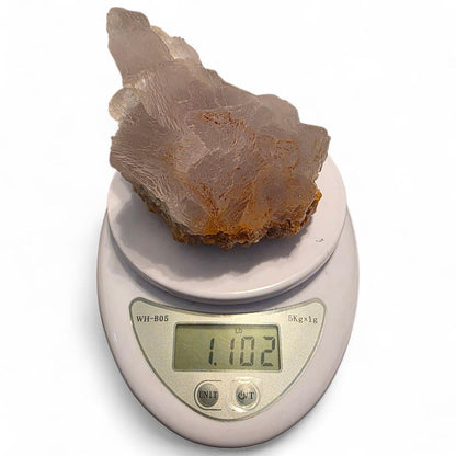 Purple Fluorite Specimen with Cube Formations - Custom Wooden Stand - Natural Crystal Decor - 381 grams