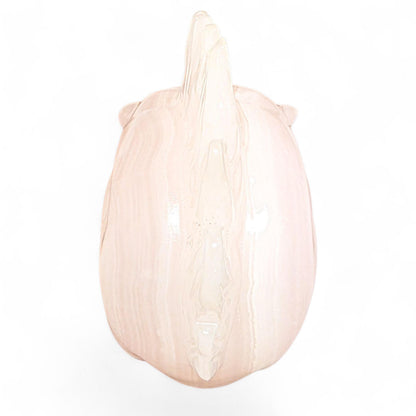 Rose Quartz Vampire Skull with Mohawk | Gothic Punk Rock Decor | Crystal Statement Piece