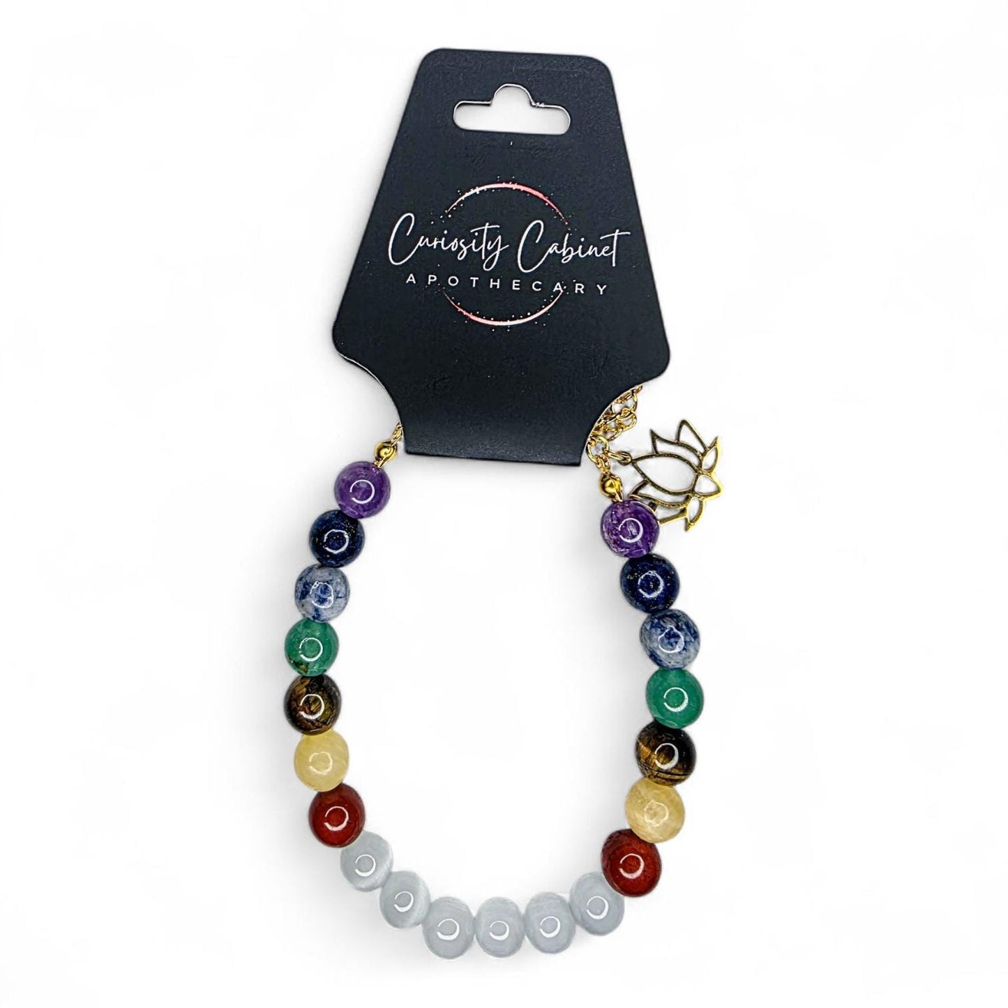 Crystal Chakra Bracelet with Gift Box: High Quality Genuine Stone Beads, Adjustable Gold Clasp - Luxury Gift for Her